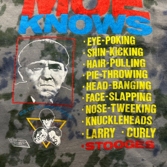3 Stooges Custom Tie Dye Tee - Picture 2 of 3